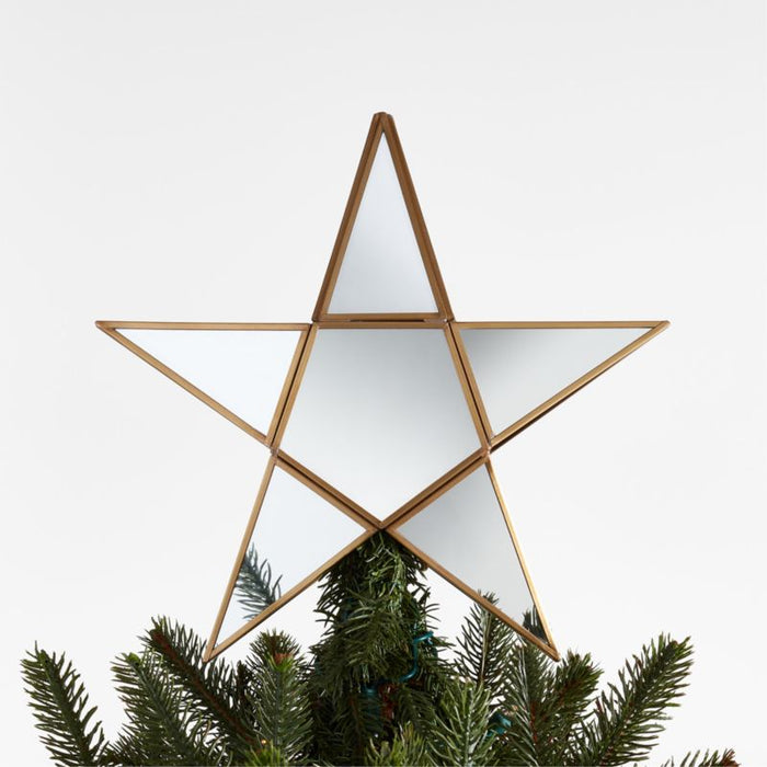 Mirrored Glass Star Christmas Tree Topper