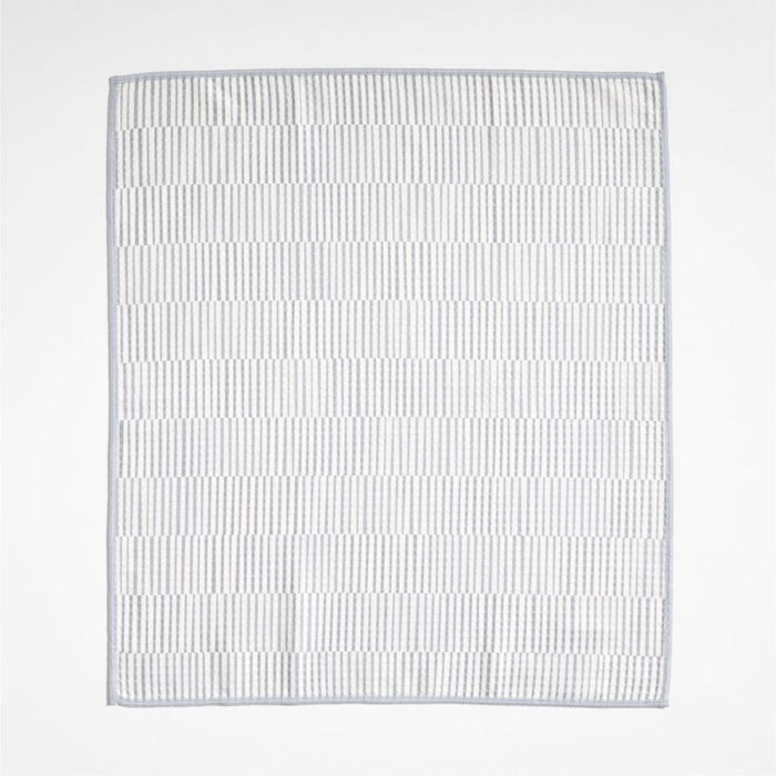 Modern Check Grey Recycled Dish Towel, Set of 2