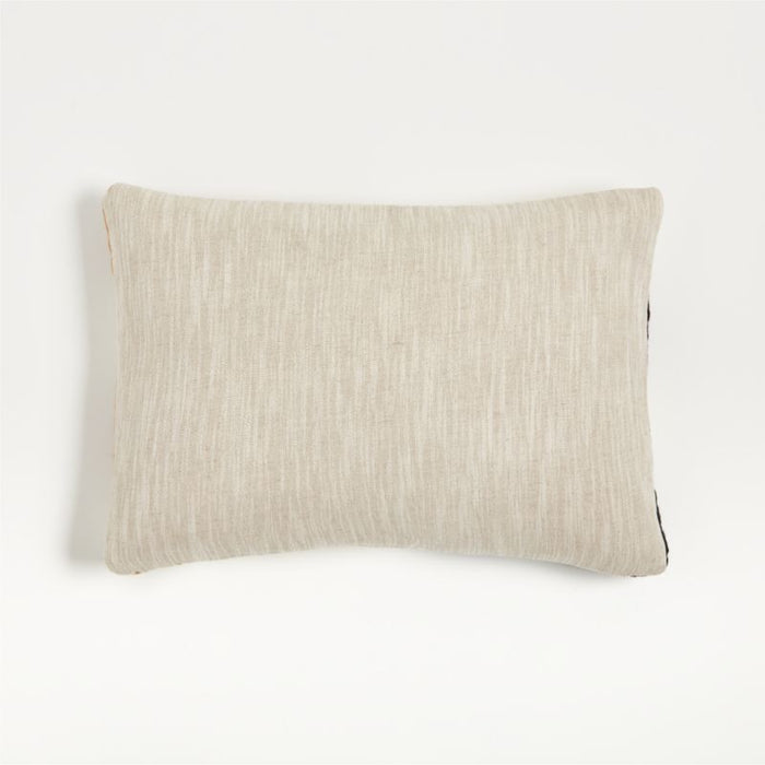 Modern Crescent Kilim 22"x15" Brulee Brown Throw Pillow Cover