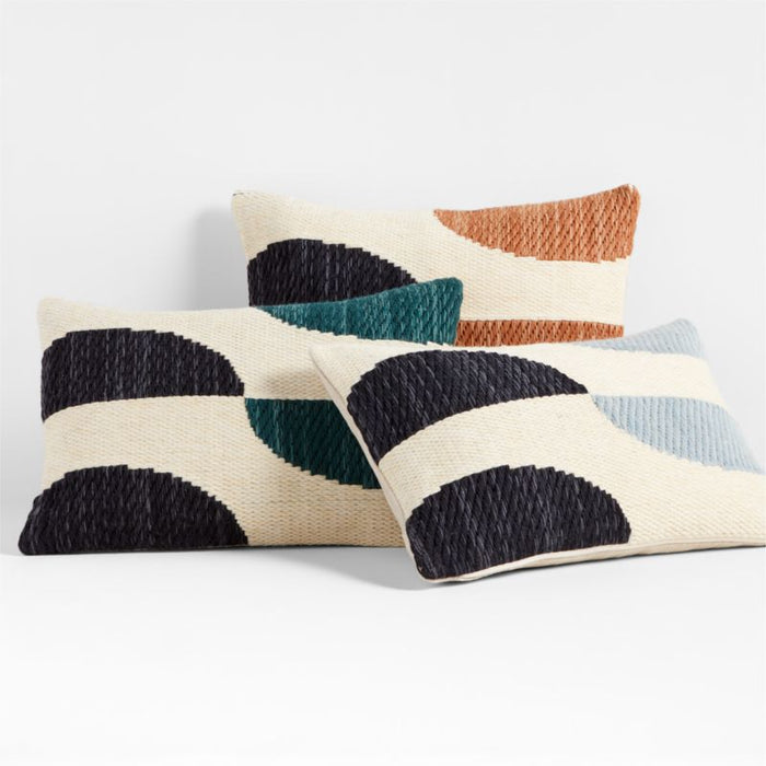 Modern Crescent Kilim 22"x15" Brulee Brown Throw Pillow Cover
