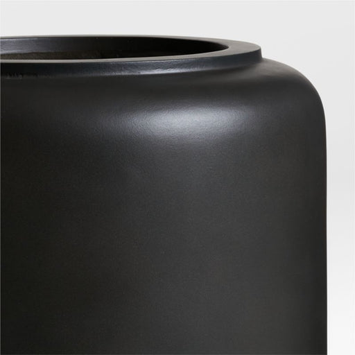 Modern Crock Tall Black Planter