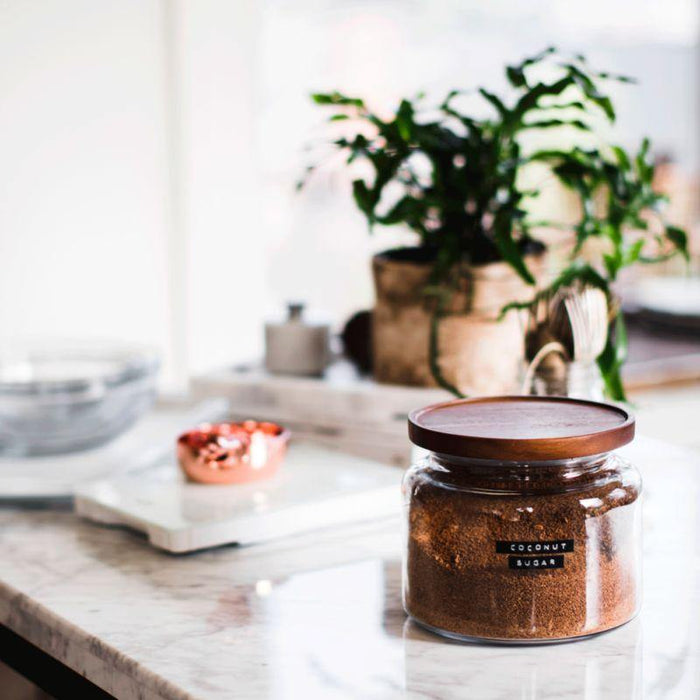 Montana 96 oz. Acacia and Glass Jar - Crate and Barrel Philippines