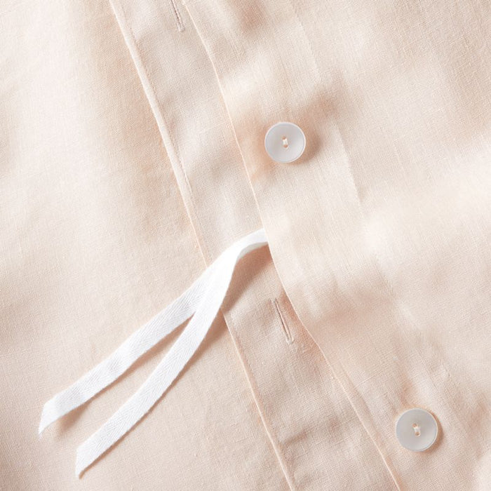 Natural Hemp Fiber Elegant Pink King-Size Duvet Cover