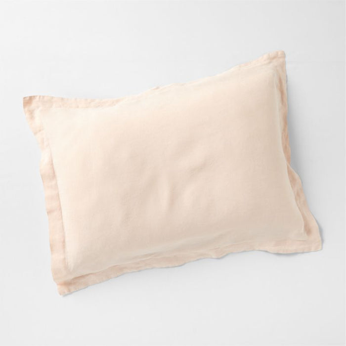 Natural Hemp Fiber Elegant Pink Standard Pillow Sham