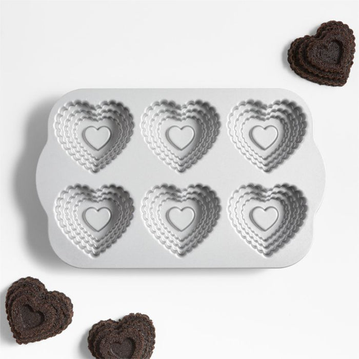 Nordic Ware Tiered Heart Cakelet Pan