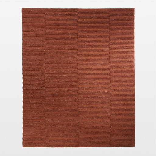 Oaxaca Jute Hand-Knotted Red Area Rug 6'x9'