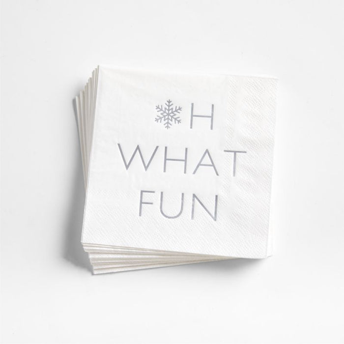 Oh What Fun Paper Beverage Napkins, Set of 20