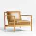 Ojai Leather Wood Frame Accent Chair