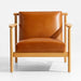 Ojai Leather Wood Frame Accent Chair