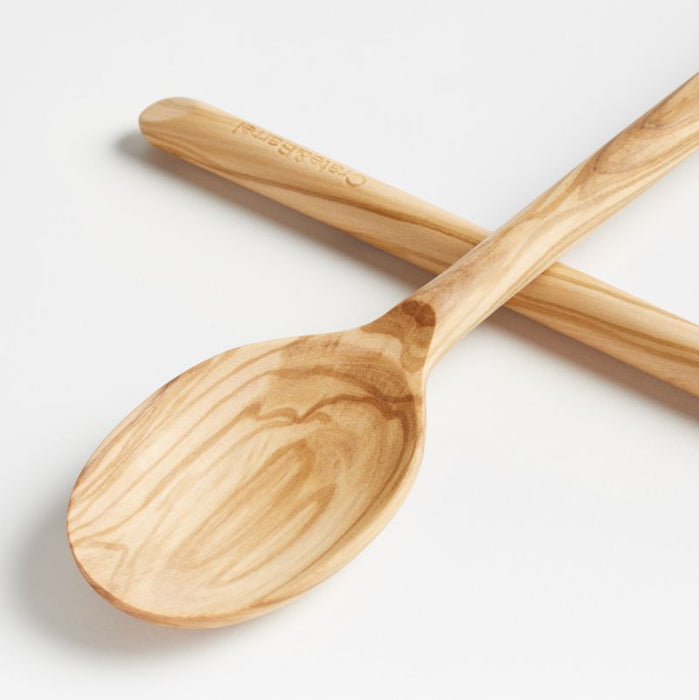 Crate & Barrel Olivewood Slotted Spoon