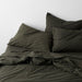 Organic Cotton Ficus Green Eyelash Fringe Full/Queen Size Duvet Cover