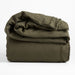 Organic Cotton Ficus Green Eyelash Fringe Full/Queen Size Duvet Cover