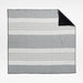 Laurentis Ink Black Crinkle Stripe Euro Sham