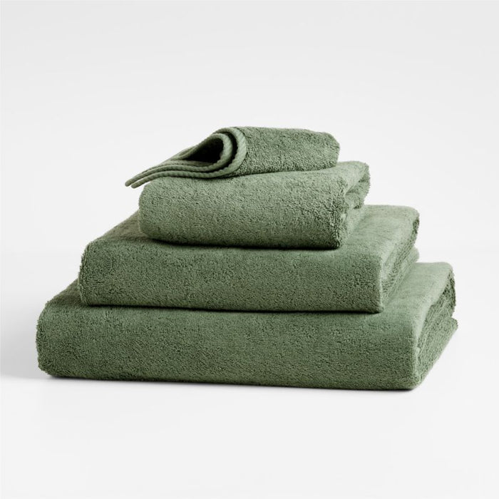 Quick-Dry Duck Green Organic Cotton Hand Towel
