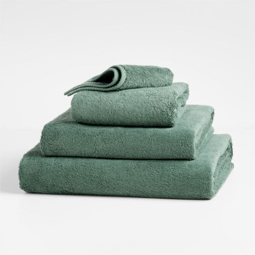 Quick-Dry Duck Green Organic Cotton Hand Towel