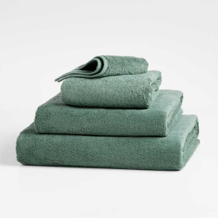 Quick-Dry Duck Green Organic Cotton Hand Towel