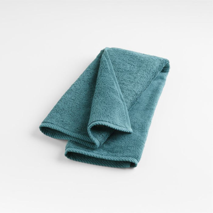 Quick-Dry Teal Organic Cotton Hand Towel