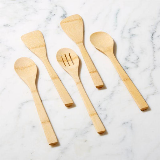 5-Piece Bamboo Utensil Set - Crate and Barrel Philippines