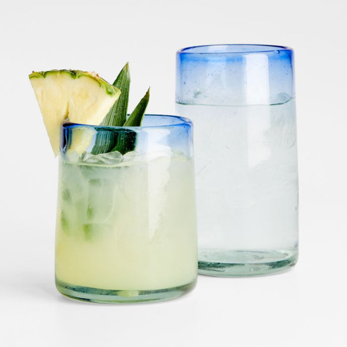Pacifico Blue Rim Highball Glass