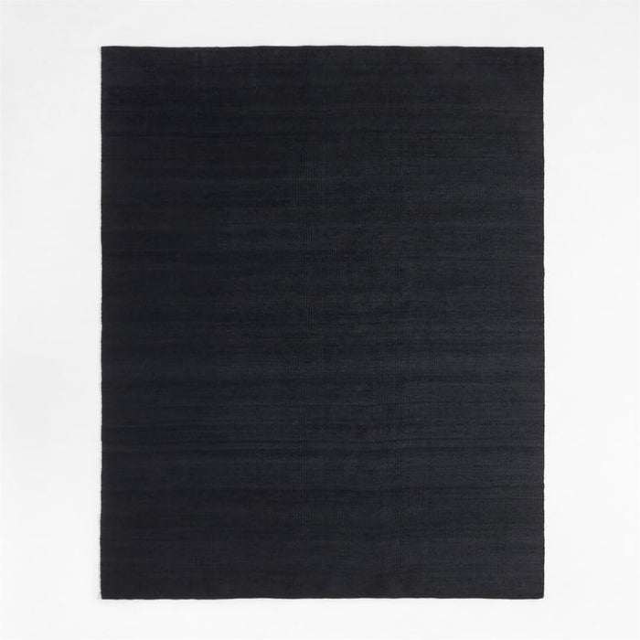 Palermo Flatweave Black Area Rug 6'x9'