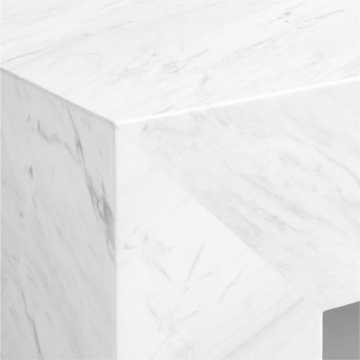Paramount Grey & White Marble 56" Rectangular Coffee Table