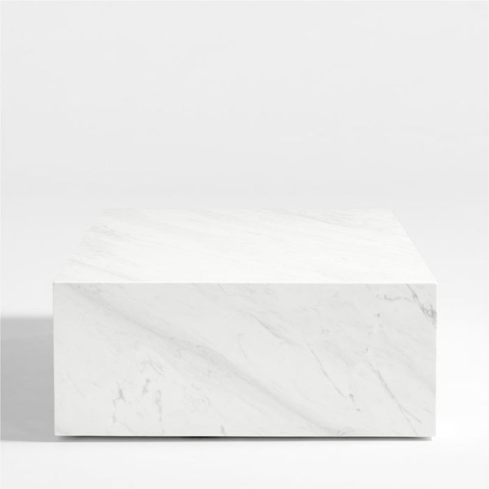 Paramount Grey & White Marble 56" Rectangular Coffee Table