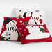 Snowman 20" Red Wool Pillow Cover