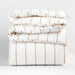 Organic Percale Cotton Striped Brulee Brown Full/Queen Duvet Cover
