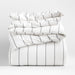 Organic Percale Cotton Striped Pewter Grey King Duvet Cover