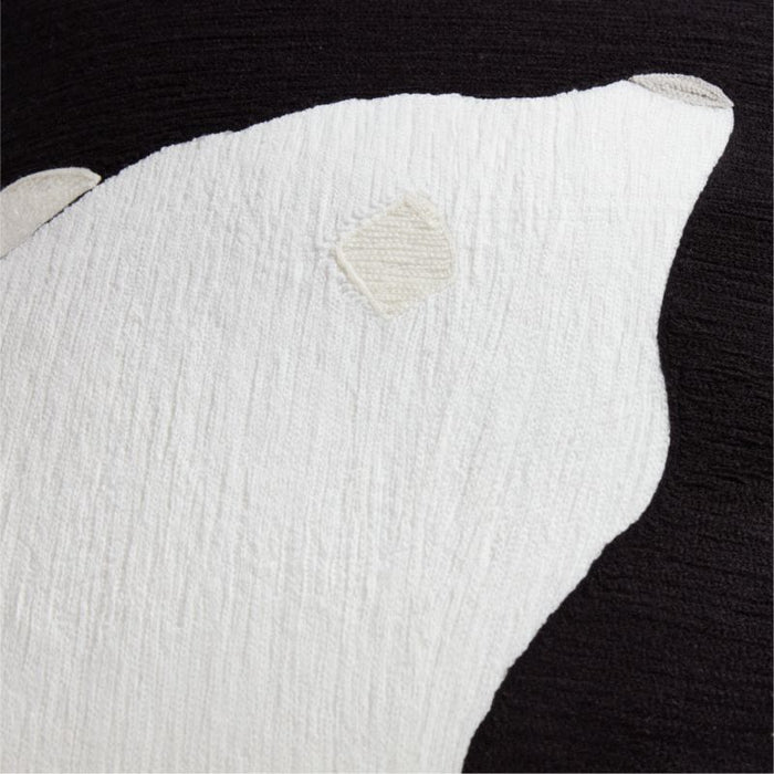 Polar Bear 23" Black Pillow Cover