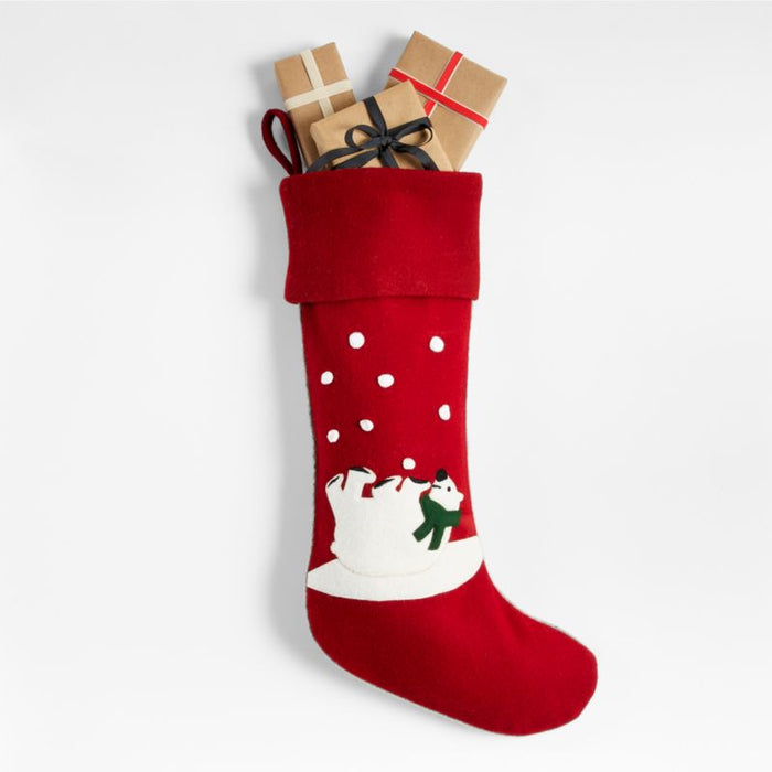 Polar Bear Cub Christmas Stocking