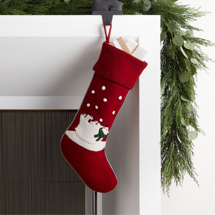 Polar Bear Cub Christmas Stocking