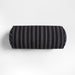 Portofino Cotton Striped Bolster 16"x8" Ink Black Throw Pillow