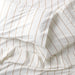 Organic Percale Cotton Striped Pewter Grey Full Sheet Set