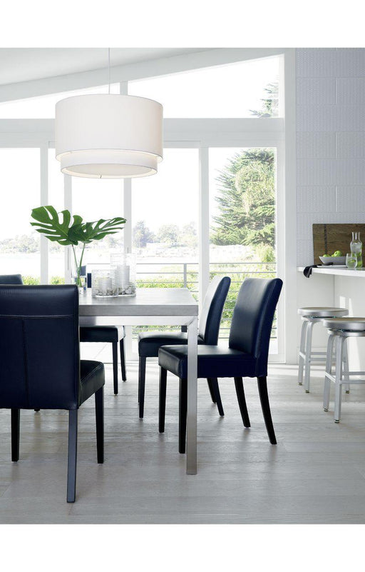 Lowe Navy Leather Dining Chair