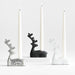 Silver Holiday Reindeer Taper Candle Holder