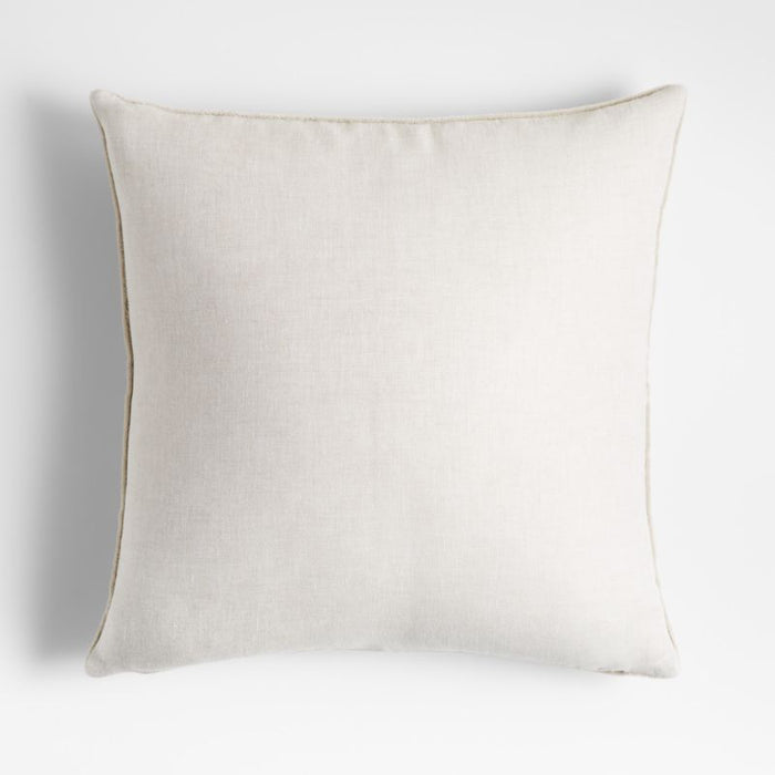Moonbeam 20" Reversible Faux Mohair Linen Pillow Cover