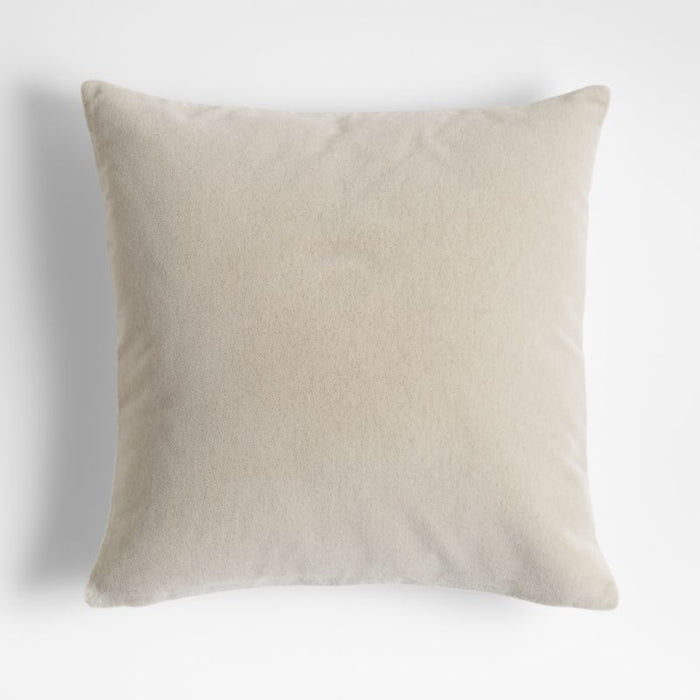 Moonbeam 20" Reversible Faux Mohair Linen Pillow Cover