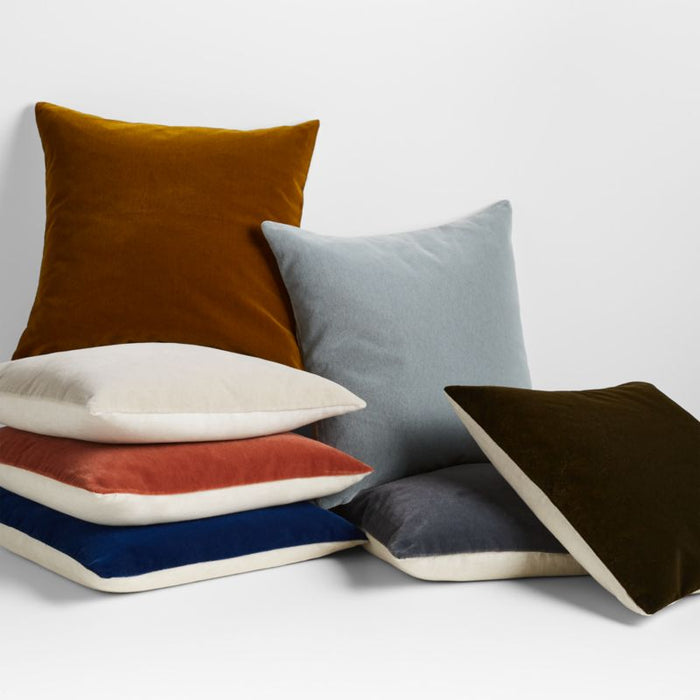 Moonbeam 20" Reversible Faux Mohair Linen Pillow Cover