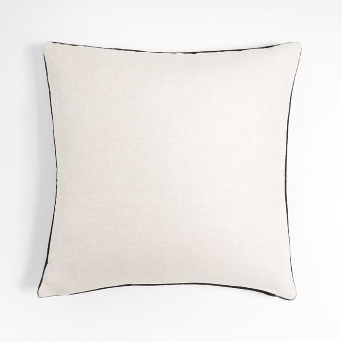Ink Black 20'' Faux Mohair Pillow Cover