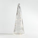 Large Ribbed Clear Glass Christmas Tree 17.5"