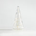 Small Ribbed Clear Glass Christmas Tree 9"