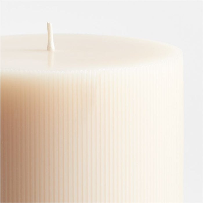 3"x4" Ribbed Linen Pillar Candle