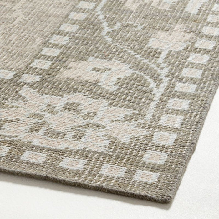 Rochelle Traditional Floral Grey Area Rug 6'x9'