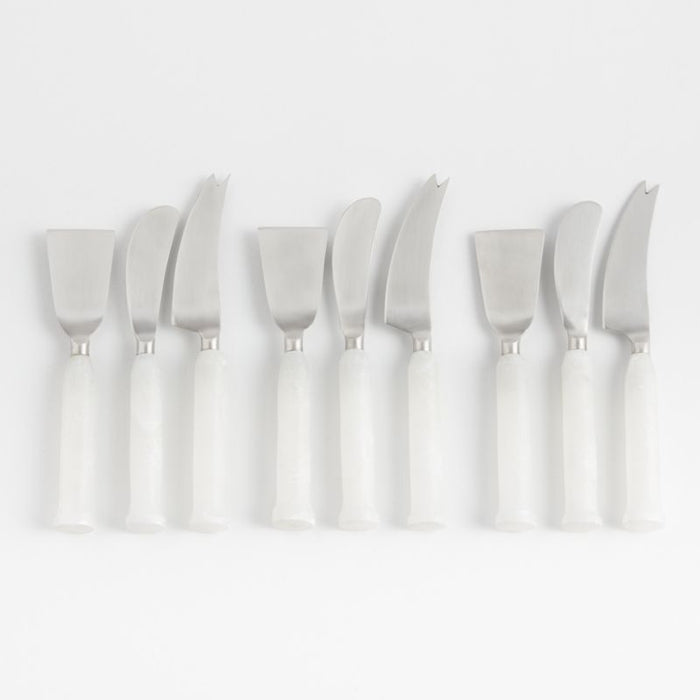 Rosa Alabaster Cheese Knives, Set of 3 by Athena Calderone