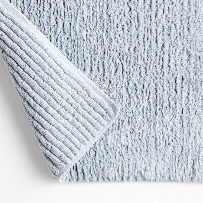 Rylan Organic Cotton Mist Blue Bath Mat 24"x60"