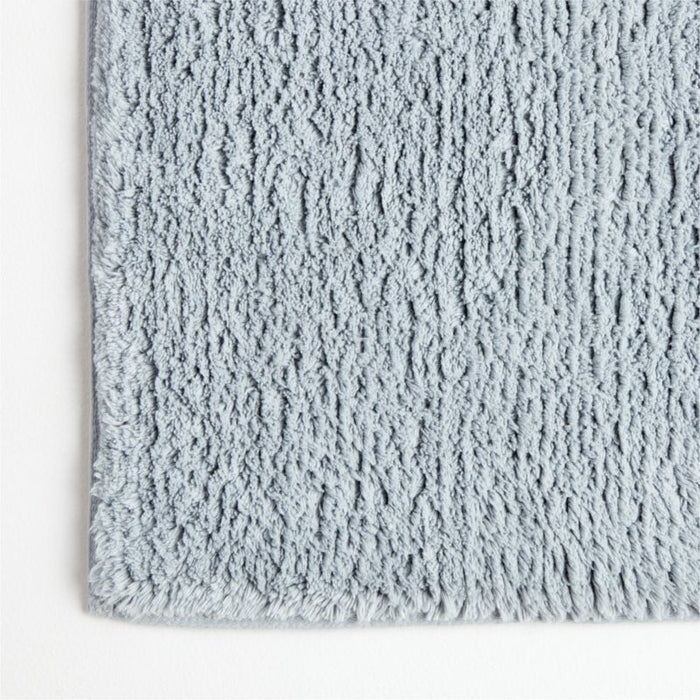 Rylan Organic Cotton Mist Blue Bath Mat 18"x24"