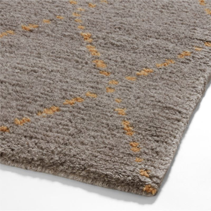 Safi Diamond Moroccan Dark Grey Area Rug 6'x9'