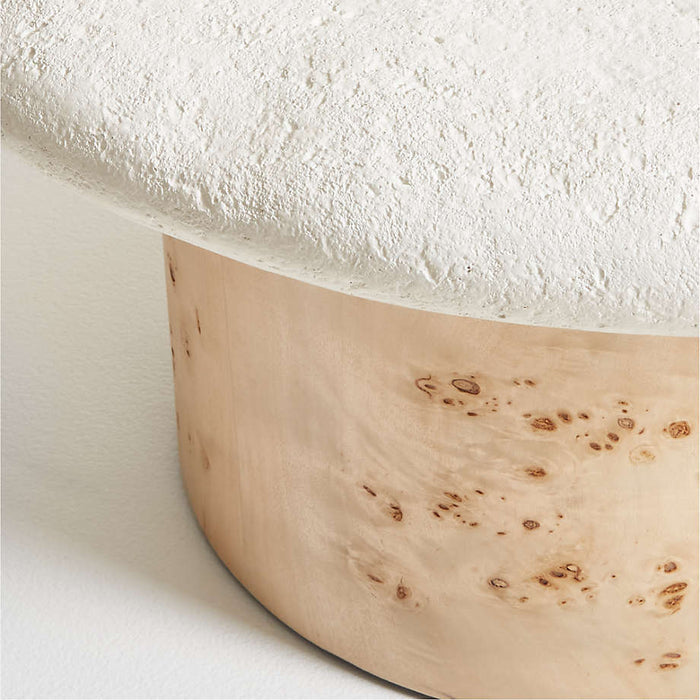 Sassolino Burl Wood Side Table by Athena Calderone