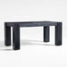 Sobro 86" Black Mahogany Wood Dining Table